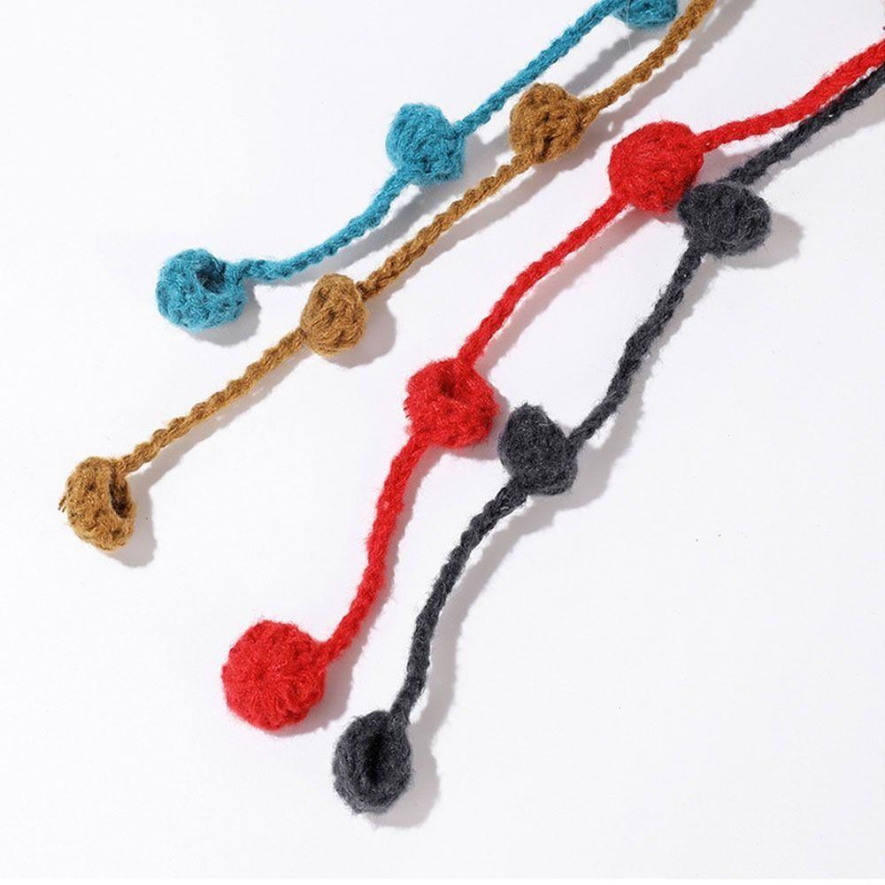 Tassel Beanie Hat Ethnic Style Ear Protection Cap Fashion Knitted Woolen Hat  for Women
