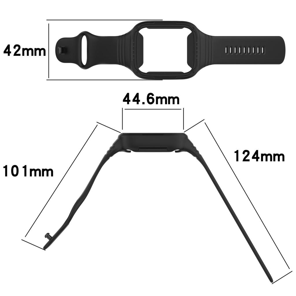 Silicone Strap with Case for Redmi Watch 3 Active/Redmi Watch 3 Lite Strap Replacement Correa Bracelet Protective Shell Cover
