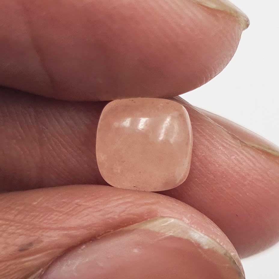 Dyed Pink Jade Square Cushion Cabochon Loose Gemstone Lot 3 Pcs 7 MM 5 CT For Jewelry Making