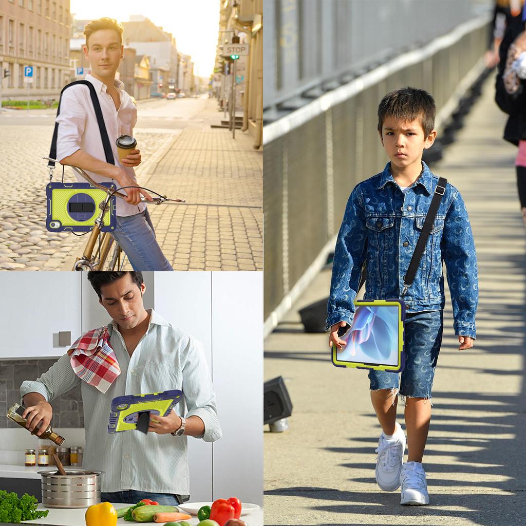 For Huawei MatePad 11.5 S Case Silicone+PC Kickstand Tablet Cover with Shoulder Strap