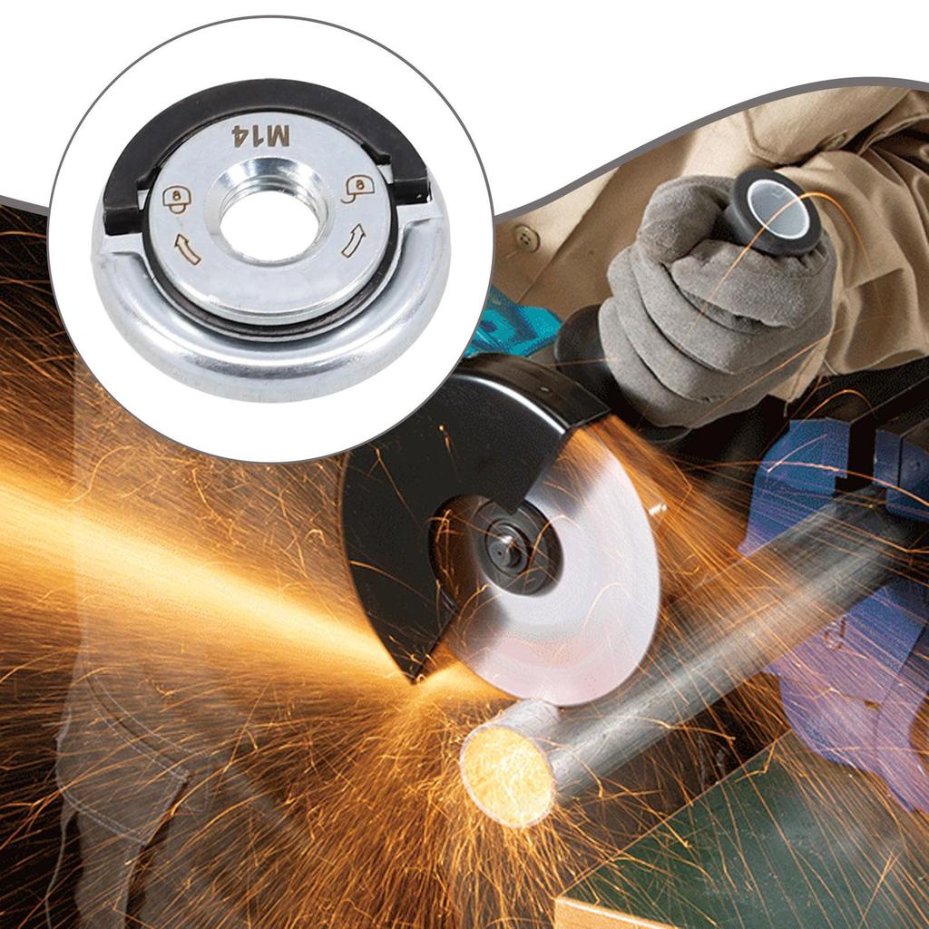 M14 Self Locking Pressing Plate Pressure Plate Iron 45mm Portable Replacement Angle Grinder M14 Thread for Cutting disks Fitting