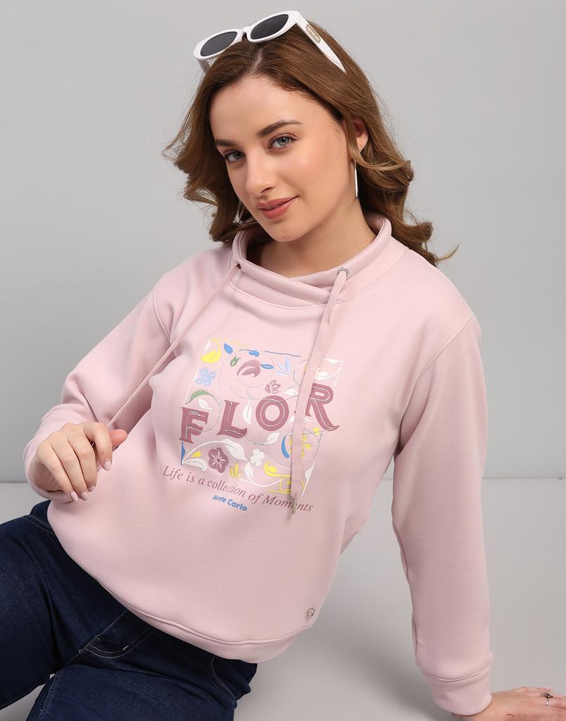 Monte Carlo Women's Turtle Neck Full Sleeve Sweatshirt