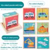 Wooden Sixside Puzzle Building Blocks For Kids With Animal Design Educational Toy