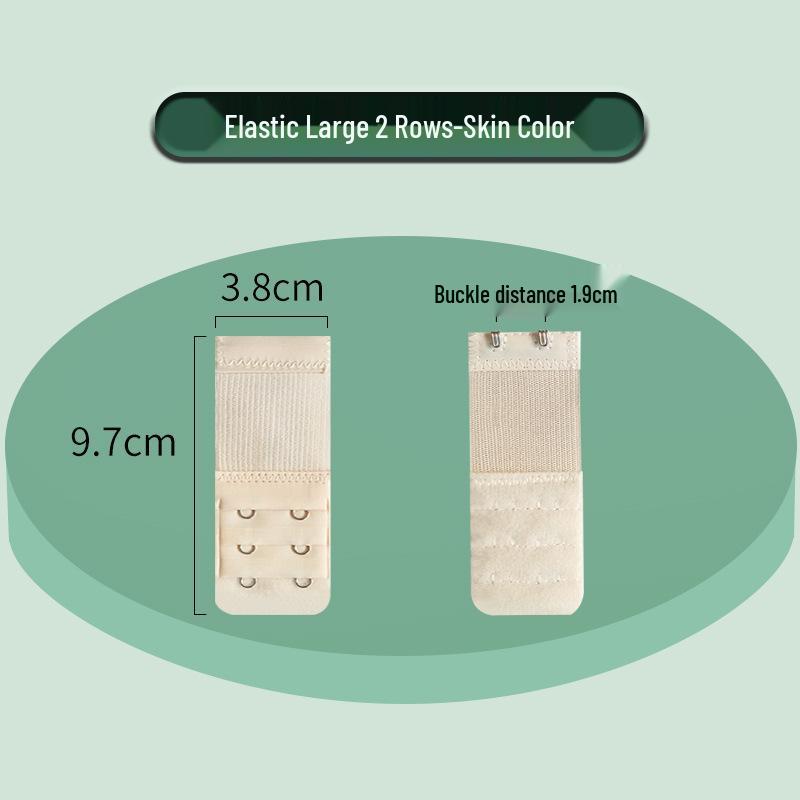 Elastic Bra Extender with Stainless Steel Hooks - Universal Full-Size Bra Back Closure