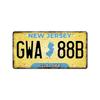 Vintage Tin Art with 1530 License Plate Design: Ideal for American - style Background Wall Decor