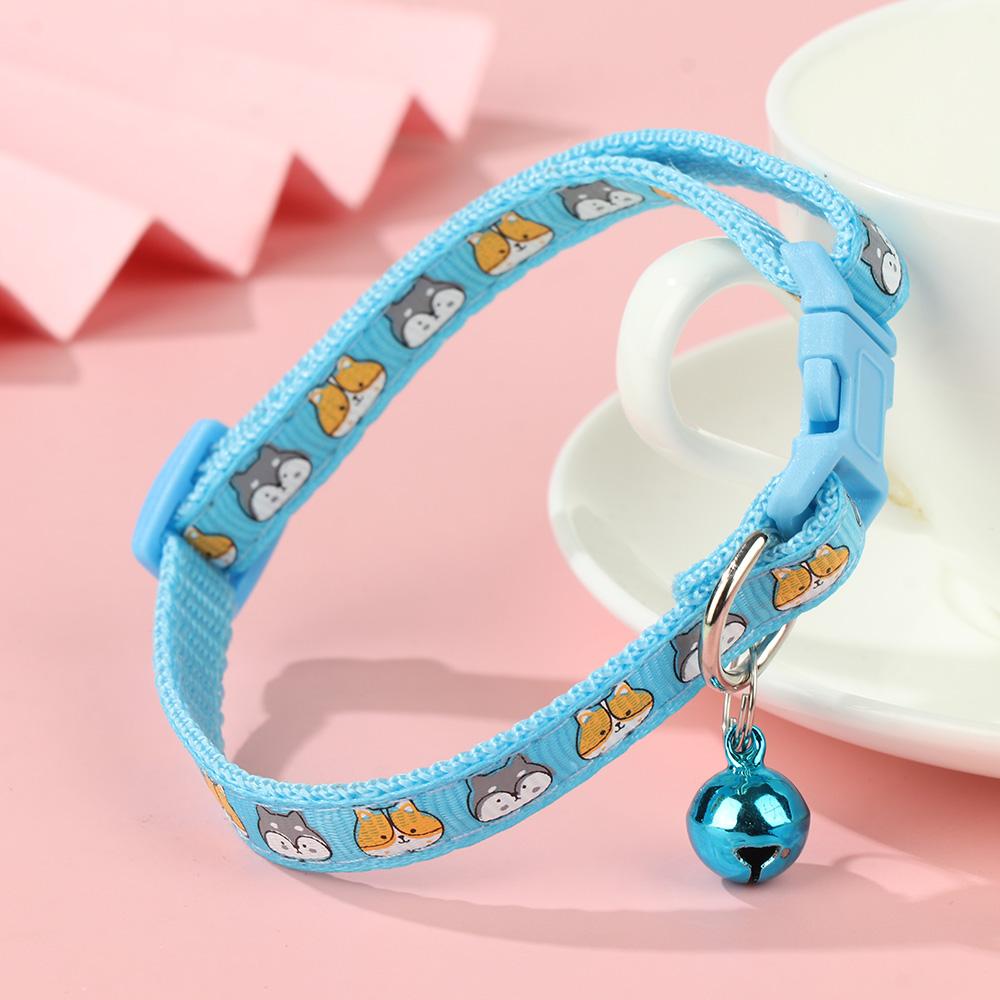 Cute Neck Strap With Bell Breakaway Cat Collar Quick Release Kitten Safety