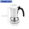 Italian Style Espressos Coffee Maker Stovetop Coffee Pots With Heat Resistant Handle For Perfect Brewing