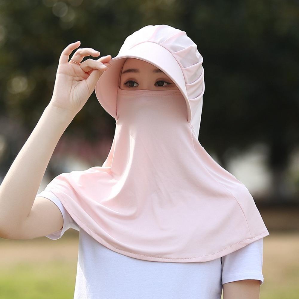 

Ice Silk Mask Cap Breathable Pullover Cap New Fishing Cycling Cap Cycling рожевий