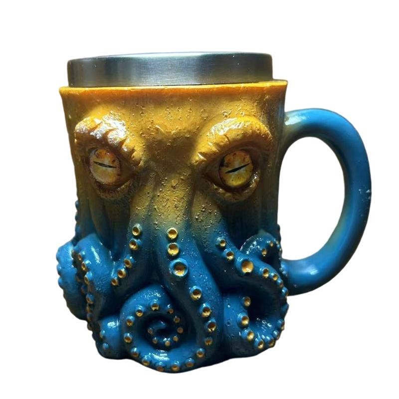 Multifunktionale Oktopus-Tassen Ideal als Trinkgefäß oder Dekoration für Partys und Zusammenkünfte Glatte Vorderseite