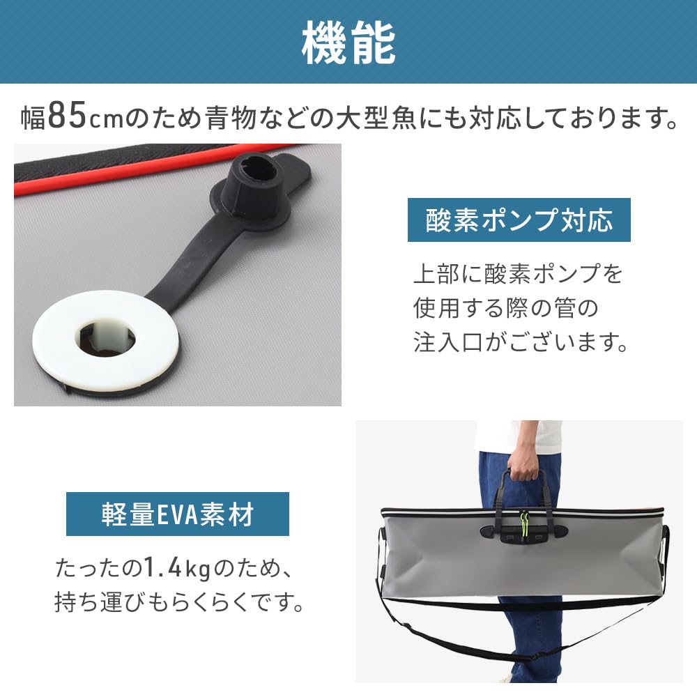 Bonarca Cooler Bag for Fishing and Bluefish, 86cm Wide, Large Capacity (50L), Foldable, Ideal for Fishing Tackle and Supplies