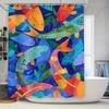 Brightly Colored Fish Shower Curtain Waterproof Fabric 3D Printed Decorative Shower Curtains for Bathroom Blue Green Red Yellow