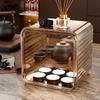 Dustproof Glass Cup Rack & Drain Box for Tea, Coffee, and Water Cups