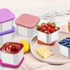 6pcs Square Sauce Cup 304 Stainless Steel Snack Box Jam Cup Seasoning Container  Office