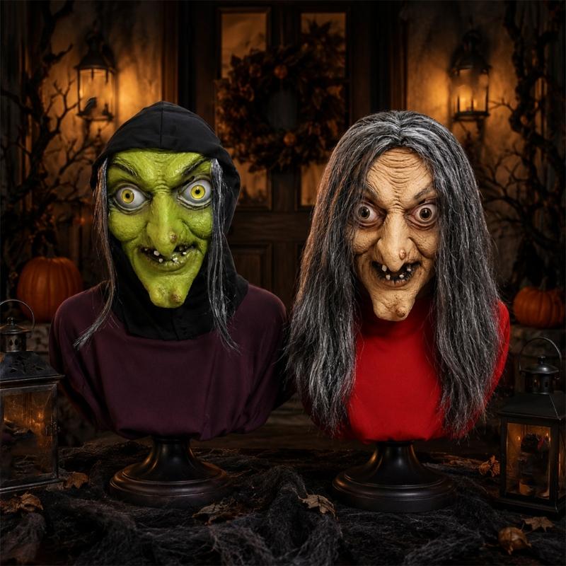 Masque de Costume de Personnage Vieilli avec Détail de Visage en Latex pour Photos de Fête, Spectacles Thématiques et Cosplay de Farce Saisonnière