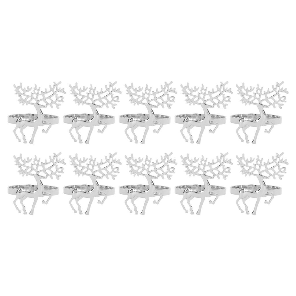 Christmas Napkin Ring Elegant Decorative Metal Deer Napkin Ring Holder for Wedding Party Daily