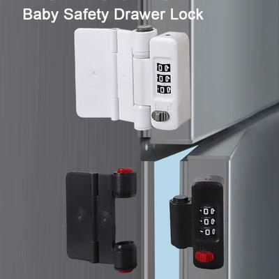Fashion Abs Child Safety Lock Protection Anti-Pinch Cupboard Closing Buckle Multi-Function Drawer Password Lock Cabinet Drawer