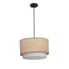 Bamboo Hanging Lamp for Living Room | Rattan Hanging Lamp | Cane Pendant Light for Home Decoration (12" Dia X 6" H) (Bulb Not Included)