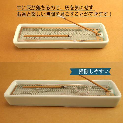 Incense holder, horizontal incense holder, incense burner, Buddhist altar accessory, stylish incense holder, incense burner, blue plum color