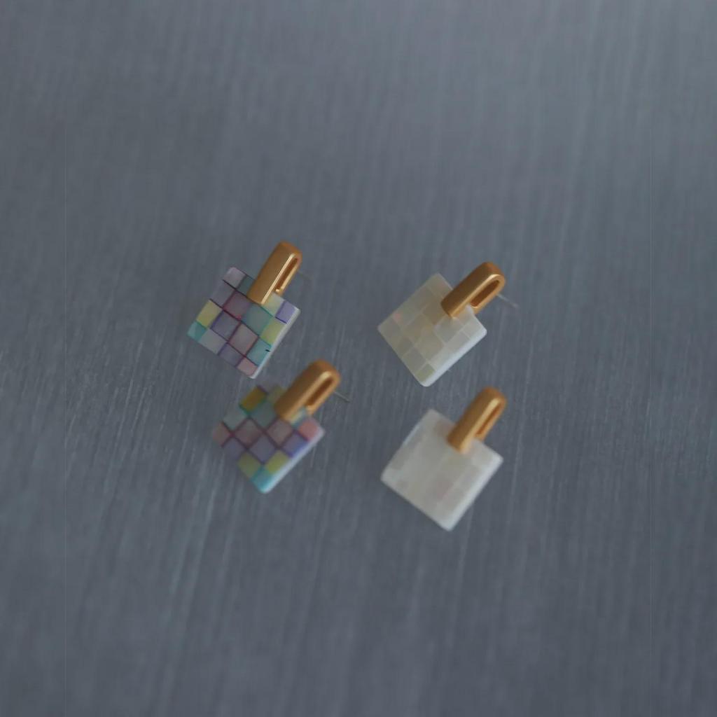 S925 Silver Needle White Butterfly Shell Versatile Commuter Earrings