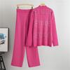 Autumn And Winter Women's Hot Diamond Letter Casual Top Loose and Comfortable Design Pants Set