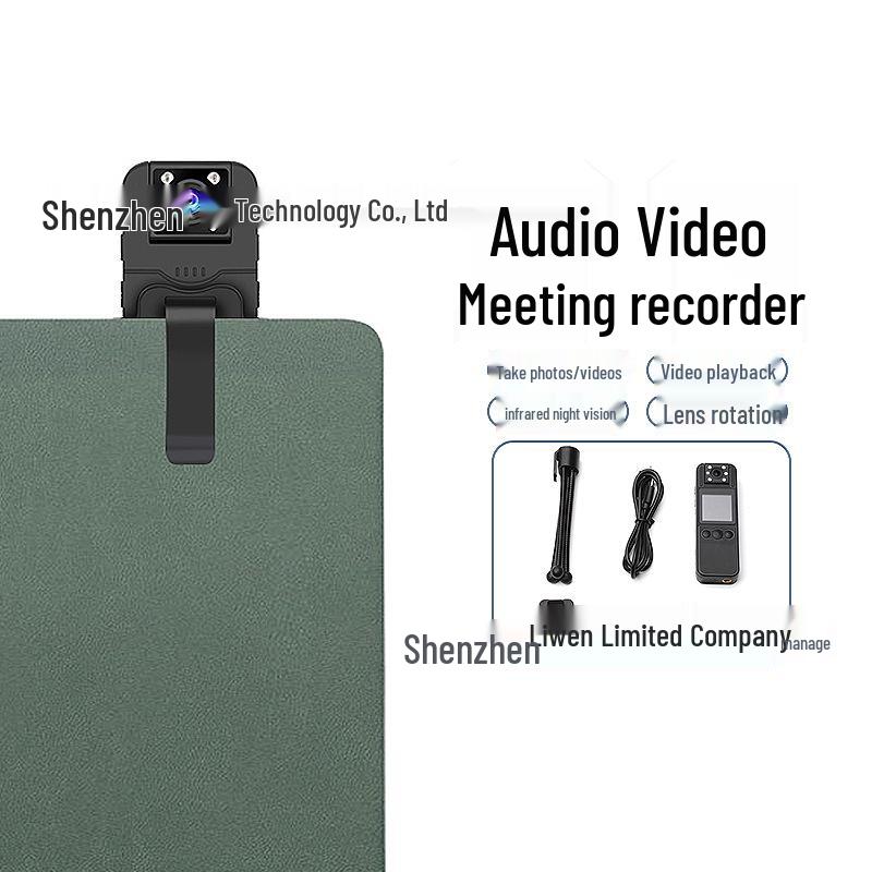 Portable Wearable Camera: Meeting, Screen, & Voice Recorder with Clip-On Design