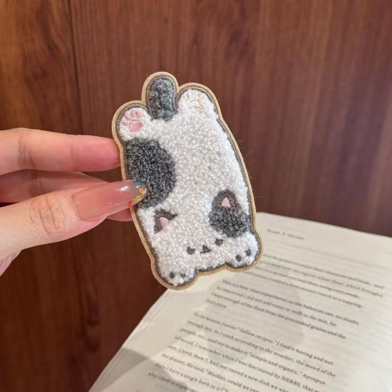 Cat Pattern Bangs Magic Hair Paste Stickers Washable Non-Slip 1/6pcs Hair Styling Accessories for Girls Daily Hairstyling