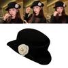Stylish Fisherman Hat with Camellia Flower Accent Fashion Winter Accessory for Elegant Style Soft Cotton Fabric Hat