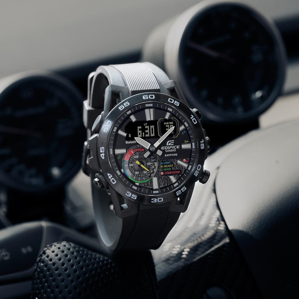 Casio Edifice Men's Stainless Steel 100M Water Resistant Quartz Watch ECB-40YMP-1A