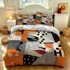 3PCS Pop Art Collage Girl Bedding Set with Soft Core, Decorative, and Machine-Washable