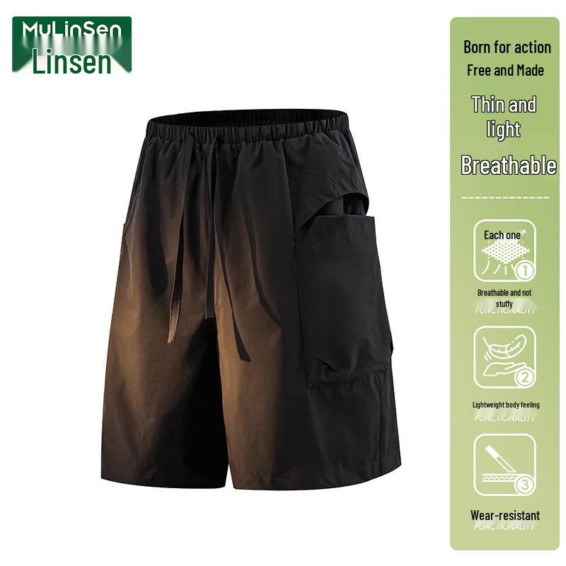 MULINSEN Women s 2026 Summer Lightweight Sports Capris 2XL чёрный