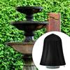 Outdoor Garden Fountain Cover 420D Oxford Waterproof Dustproof Round Bird Bath Protector For Round Fountains Furniture Covers