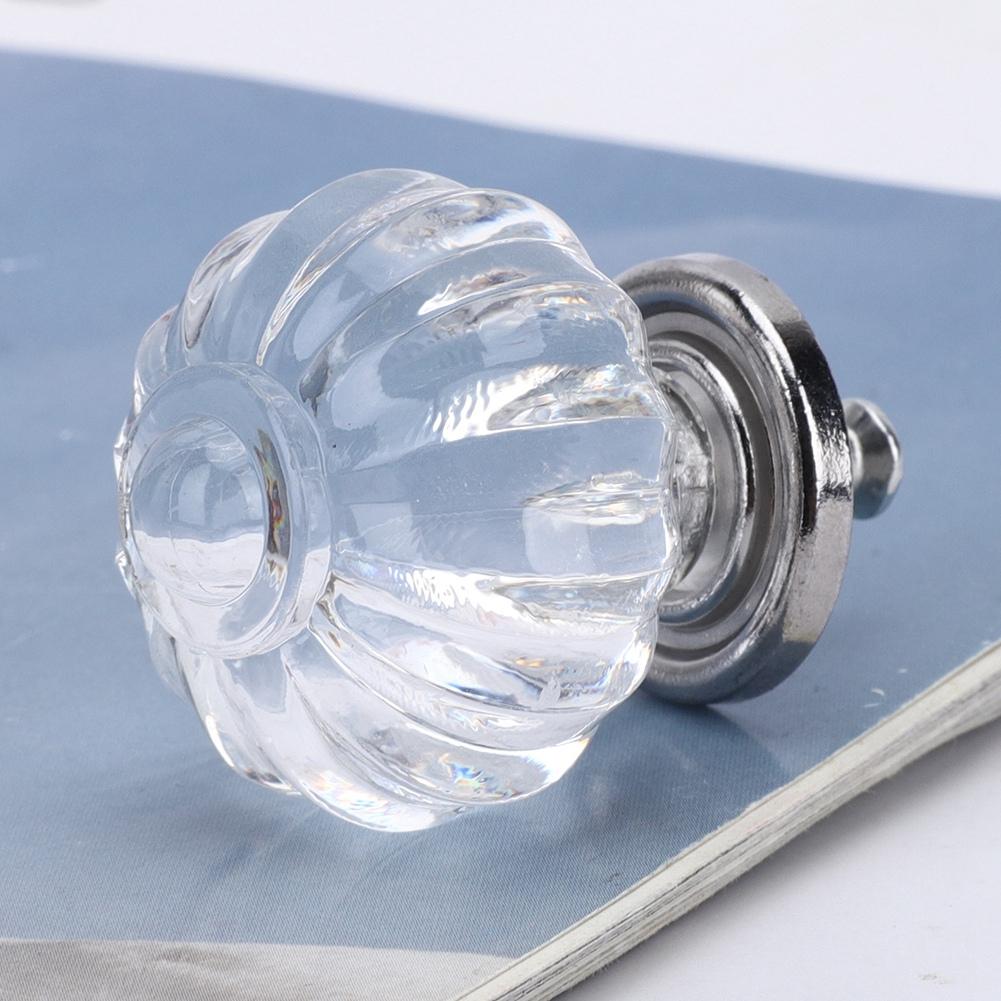 

5PCS Acrylic Cabinet Door Knobs European Style Crystal Single Hole Drawer Pulls HandlesA Pumpkin Shape