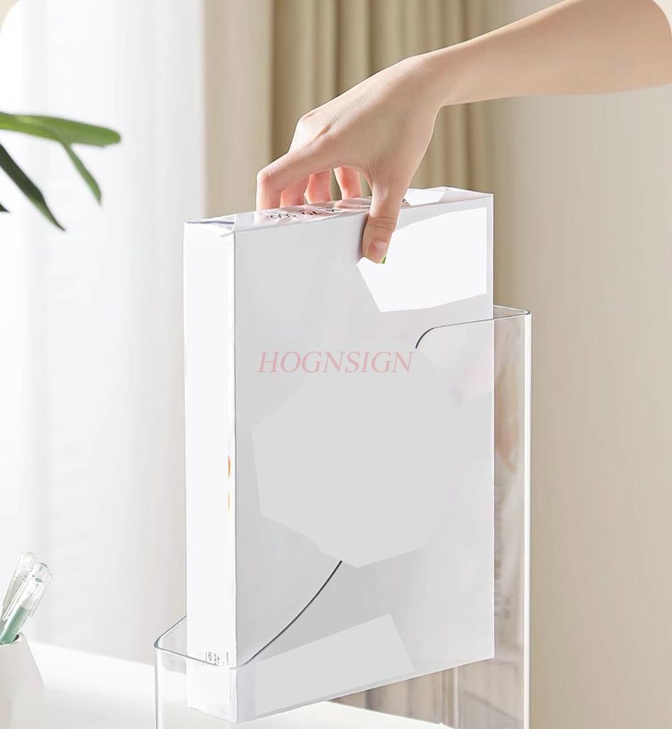 3pcs Transparent Desktop File Storage Box, Vertical Office Data Archive, Student Bookshelf, Paper Basket Rack, Book Stand File
