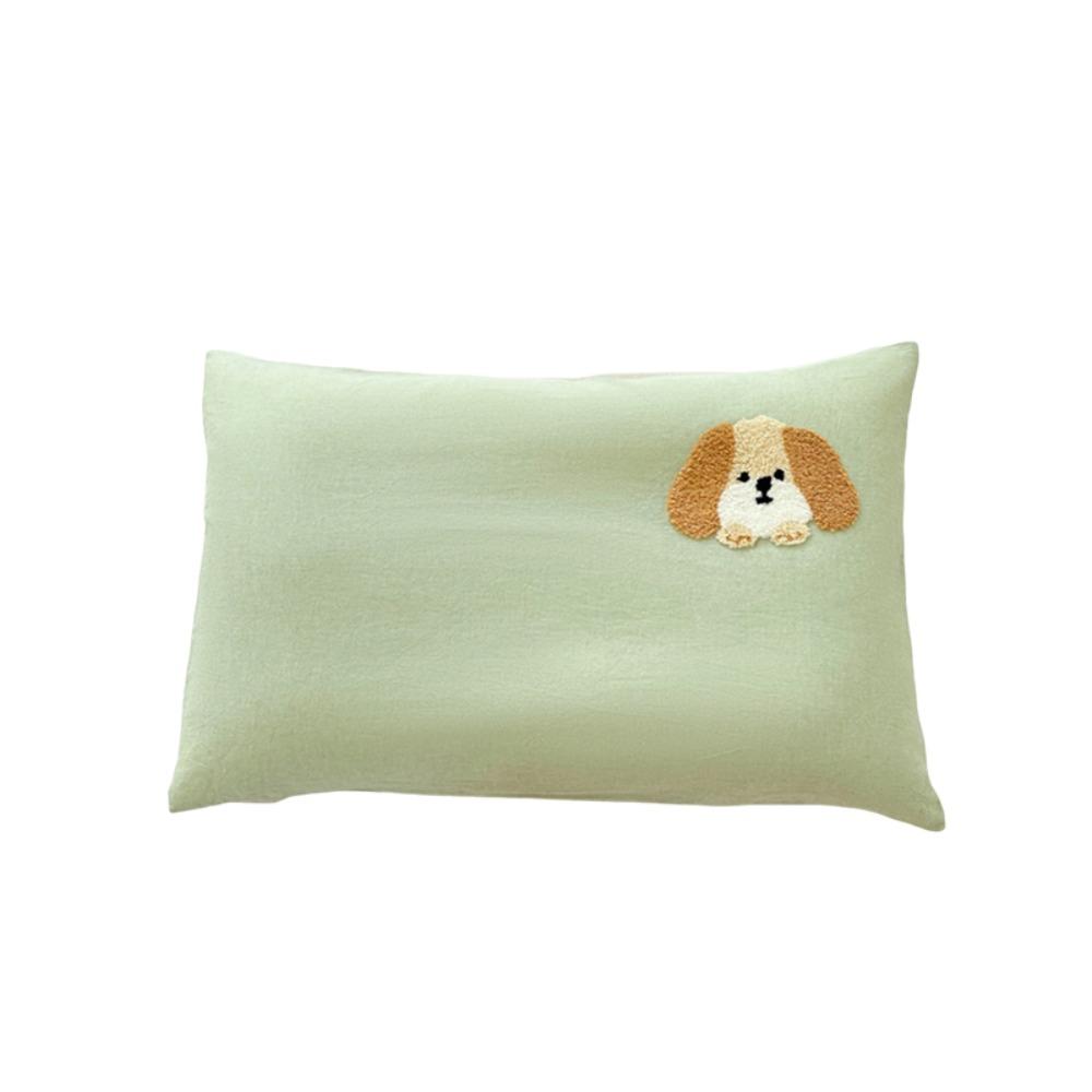 Breathable Single Pillowcase Pure Cotton Pillowslip Cartoon Dog Pattern Student Pillowcase Bedroom