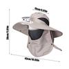 Fisherman Hat USB Wide Brim Sun Hat With Solar Powered Fans Breathable Anti-UV Waterproof Headwear For Beach Outdoor fishing