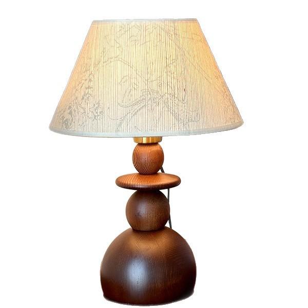 French Mid-Century Style Wabi-Sabi Wooden Bedside Table Lamp - Retro Designer Bedroom/Study Atmosphere Light