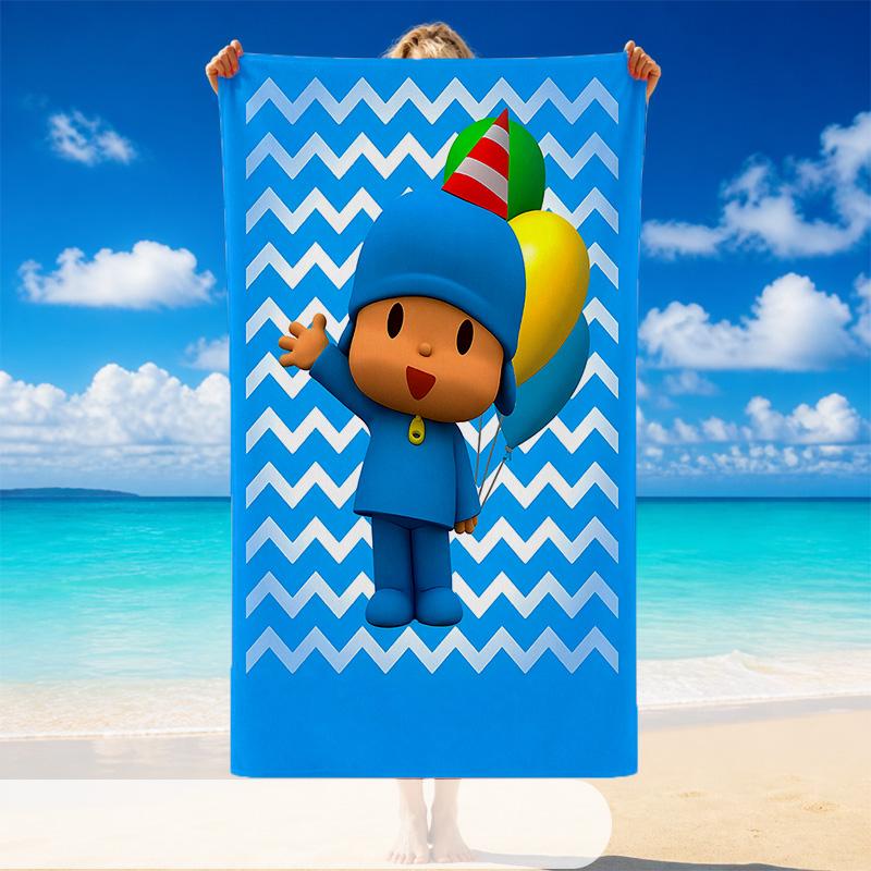 Asciugamano da Spiaggia Asciugatura Rapida Modello Pocoyo, Asciugamano Leggero Assorbente per Piscina Spiaggia Vacanze