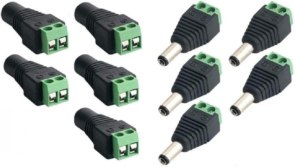 Sound Wave X DC 12V Adapter Connector Screw Terminal DC Power Conversion Connector Male Outer Diameter Inner Diameter Adapter DC5525MFAd DC Jack