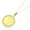 18 Karat Gold Halskette Gold K18 Elizabeth Münze Halskette mit Kette [Sears] sp56-0004