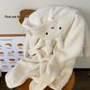 2024 Cute Cartoon Bear Hooded Shawl Blanket - Cozy and Thick for Women