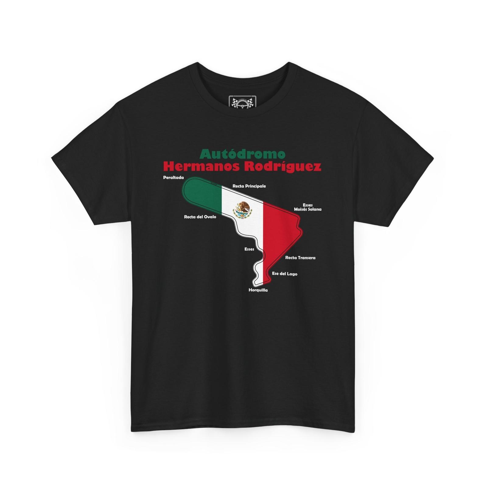 Mexican GP Circuit Map T-Shirt Mexico Formula Racing Tee F1 Race Cars Fans S