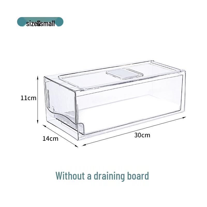 Stackable Transparent Plastic Refrigerator Drawer for Fruits & Vegetables
