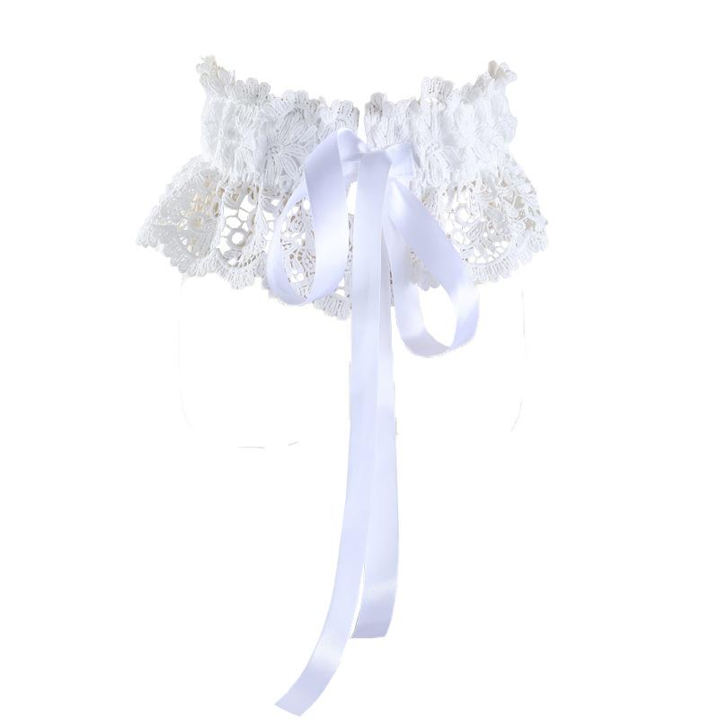 Fashionable Women Lace Tied Belt Wide Waistband Lace Skirt Style External Wear Waist Cinching Elastic Waistband Waist Cinch
