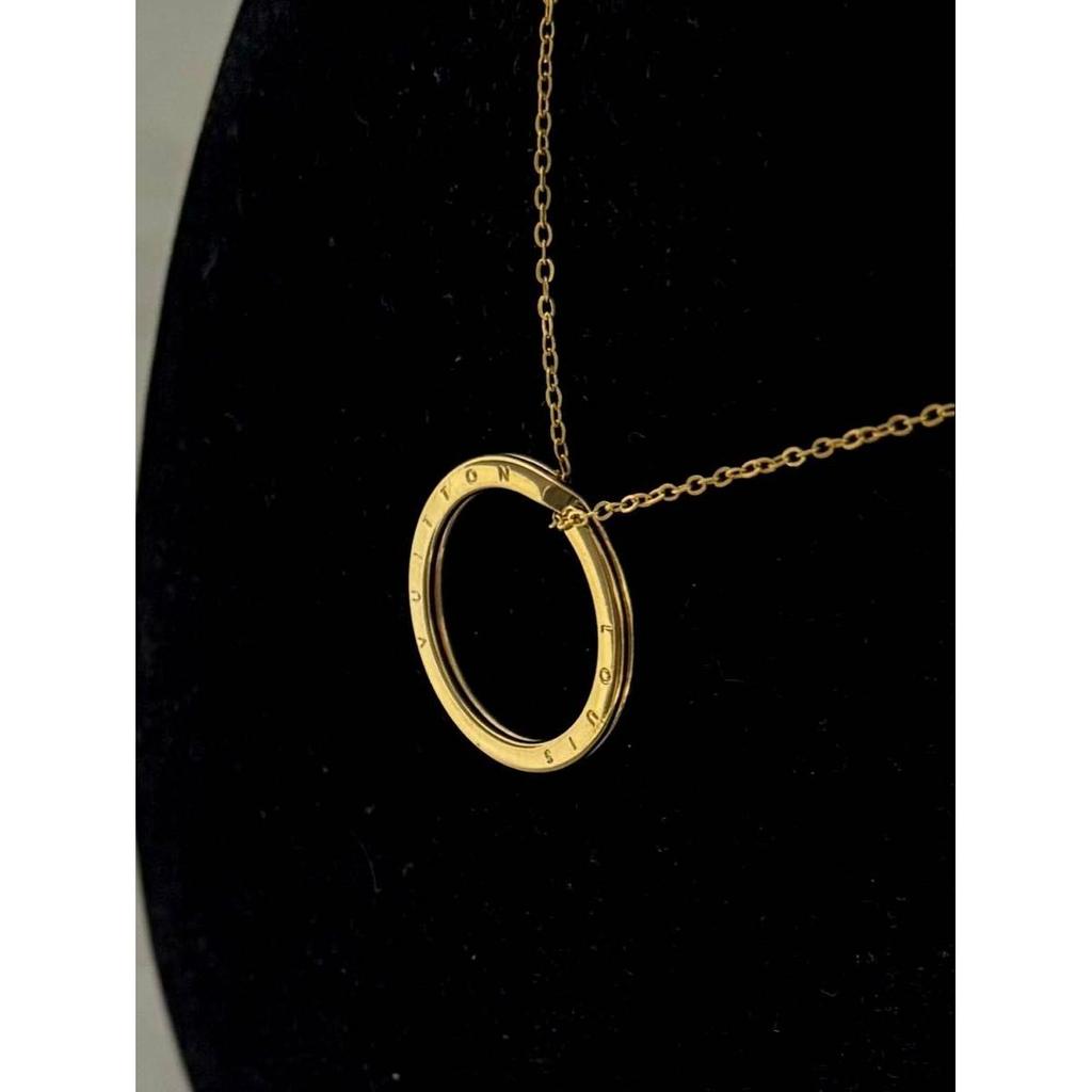 Used Extremely Beautiful LOUIS VUITTON Ring Charm Necklace