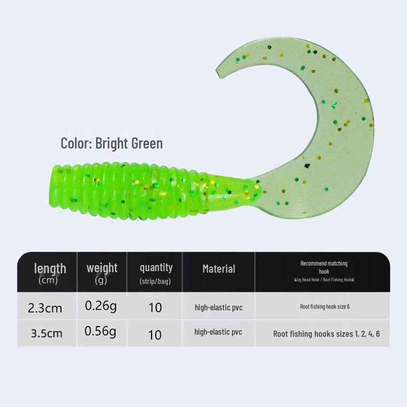 

Набор мини-мягких приманок с извивающимся хвостом: Микроприманки для ловли у дна на окуня и басса Small - 2.5cm