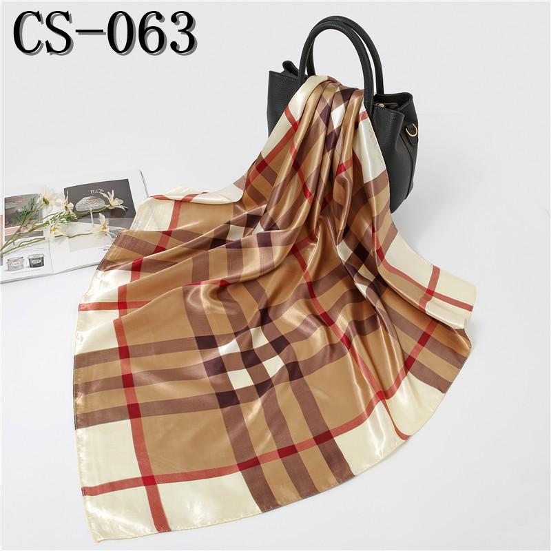 Women's Versatile Silk-Like Satin Scarf, Large Square Shawl for Spring & Autumn