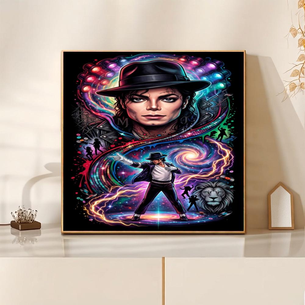 Michael Jackson Pop 5D Diy Diamond Paintings Mosaic Wall Round Diamond Art Painting Kits Embroidery Crystal Accessories Frameless