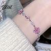 Non-fading Bracelet Women Shiny Rhinestones Inlaid Flower Comfortable Wear Shape