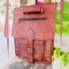 New Goat Leather Bag Backpack Laptop Rucksack Men Genuine Travel Women