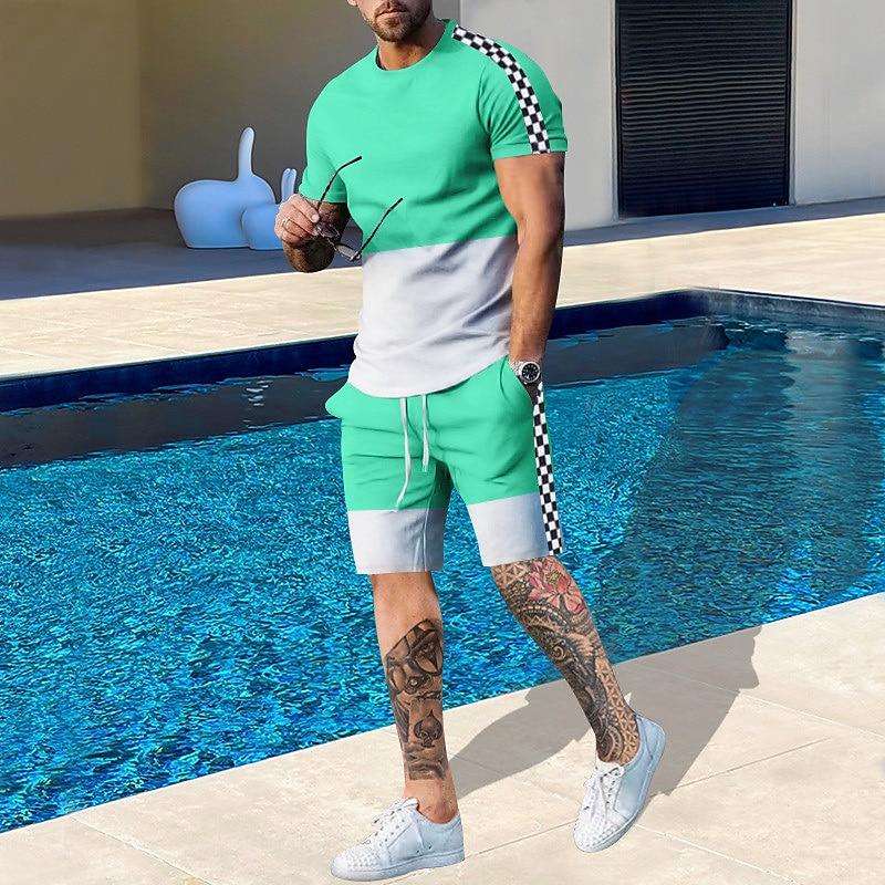 Men s Tees sets Shorts and T Shirt Set T-Shirt Outfits Short Sleeve Crew Neck Designer Casual S